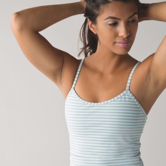 Lululemon Power-Y Tank Classic Stripe Sea Mist 6 - Picture 2 of 8